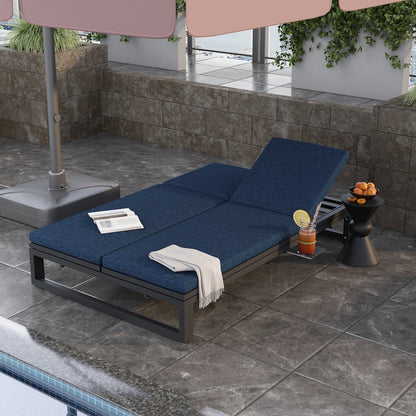 Chelsea Convertible Lounge Reclining Double Chaise With Cushions