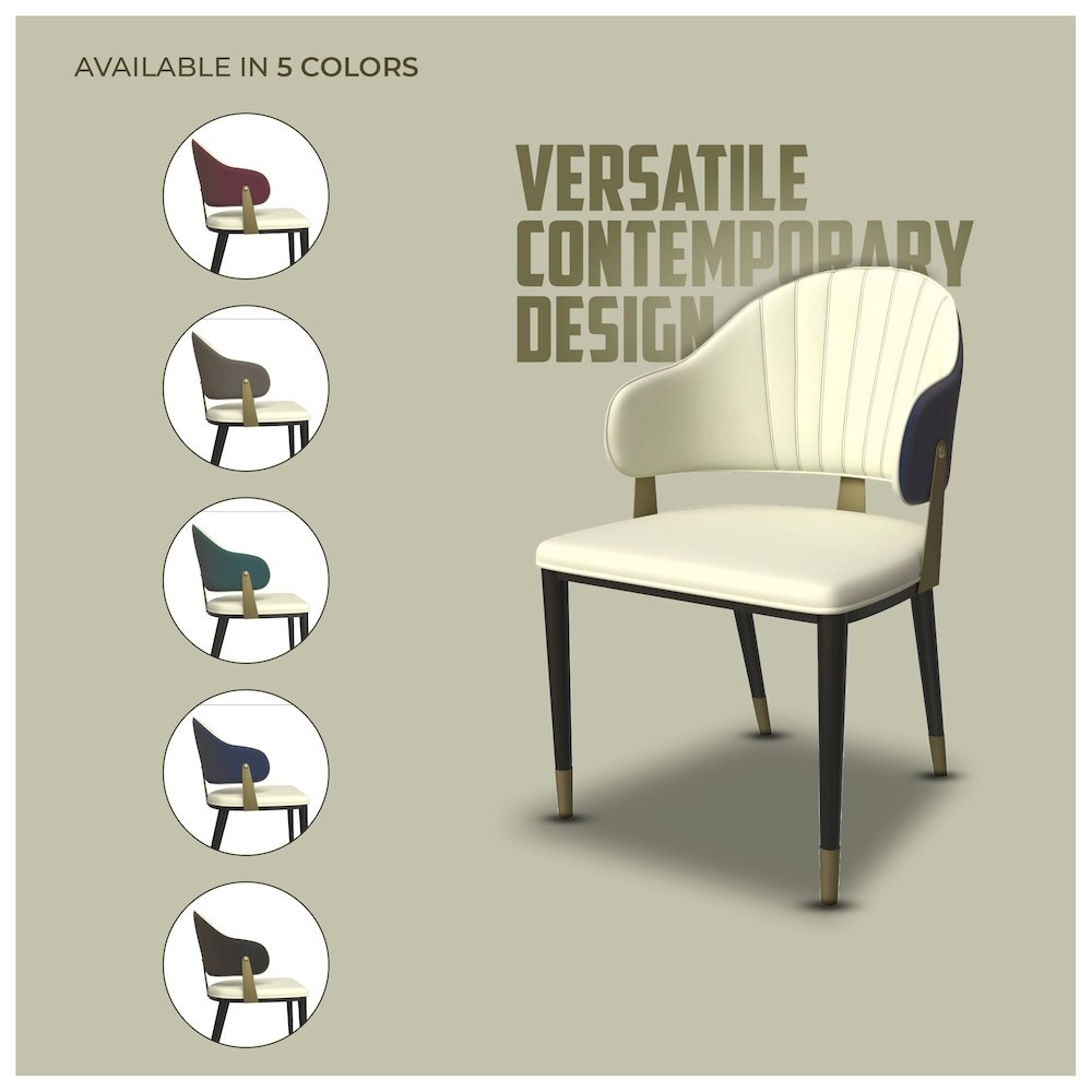 Aria Series Modern Dining Chair in Blue Set of 2