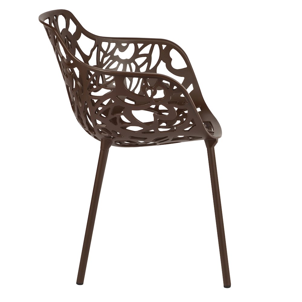 Modern Devon Aluminum Armchair, Set of 2