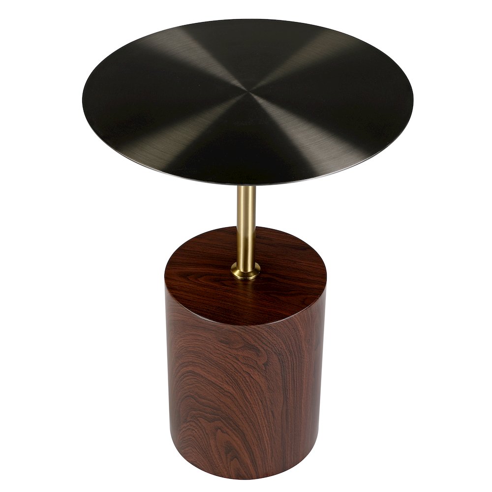 Malta Collection Modern End Table In Brown