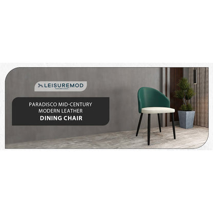 Paradiso Collection Modern Dining Seat in Green, with Light Grey Set of 4
