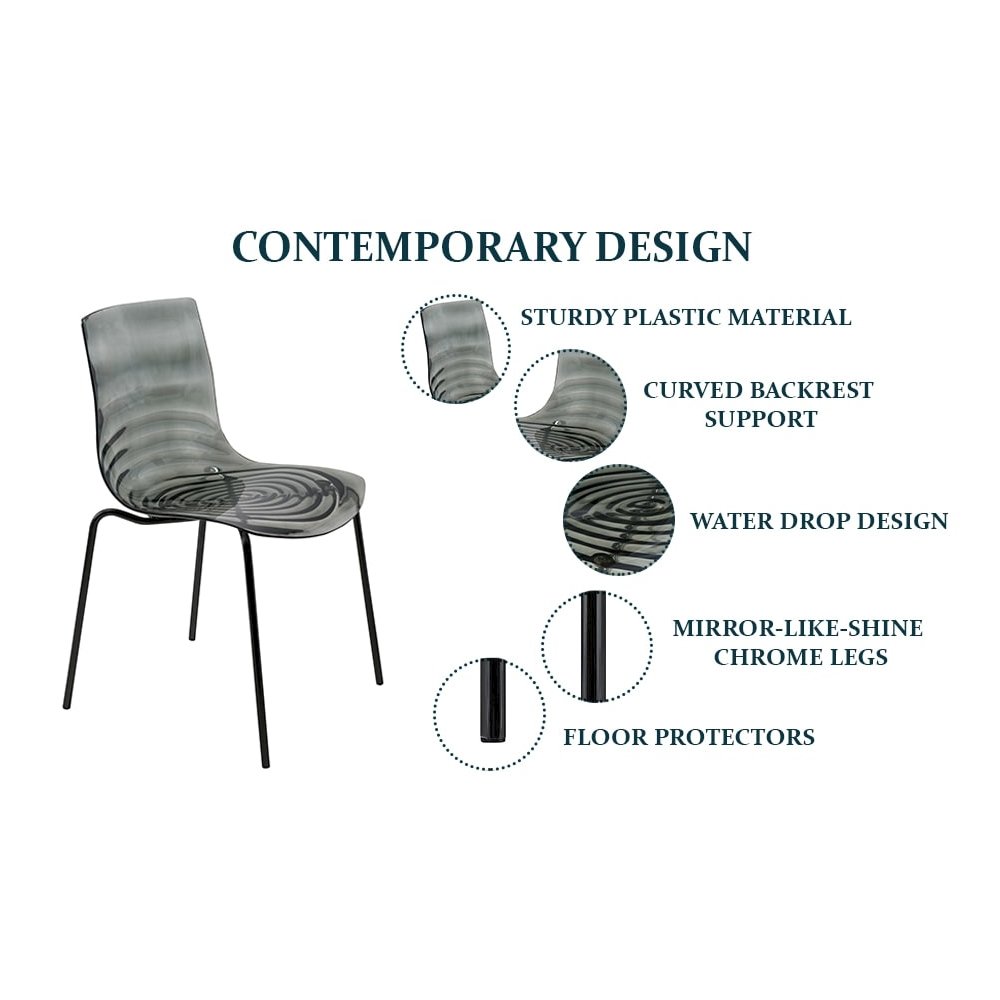 Astor Water Ripple Design Dining Chair