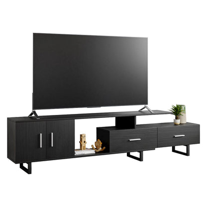 Avery Mid-Century Modern TV Stand with MDF Cabinet and Powder Coated Steel Legs