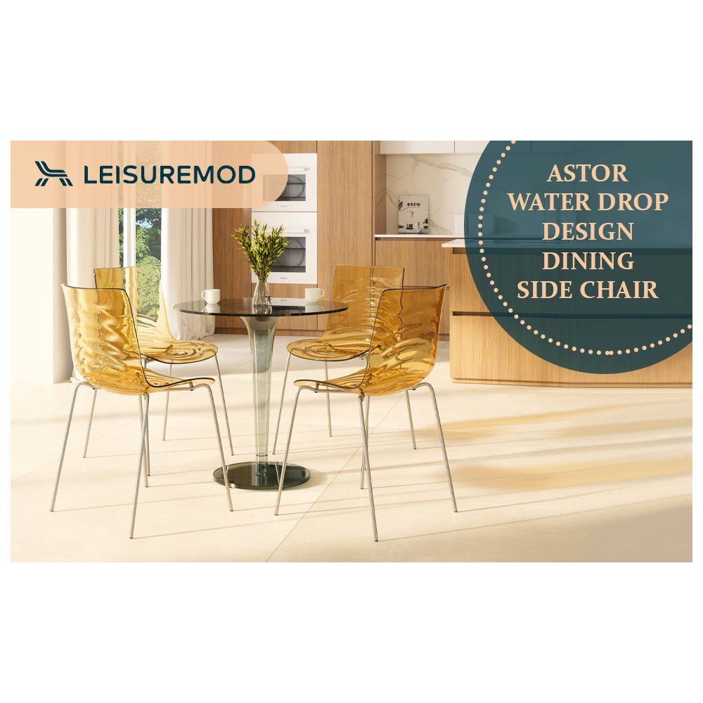 Astor Water Ripple Design Dining Chair