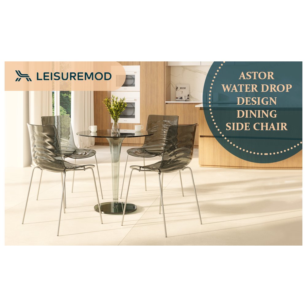 Astor Water Ripple Design Dining Chair