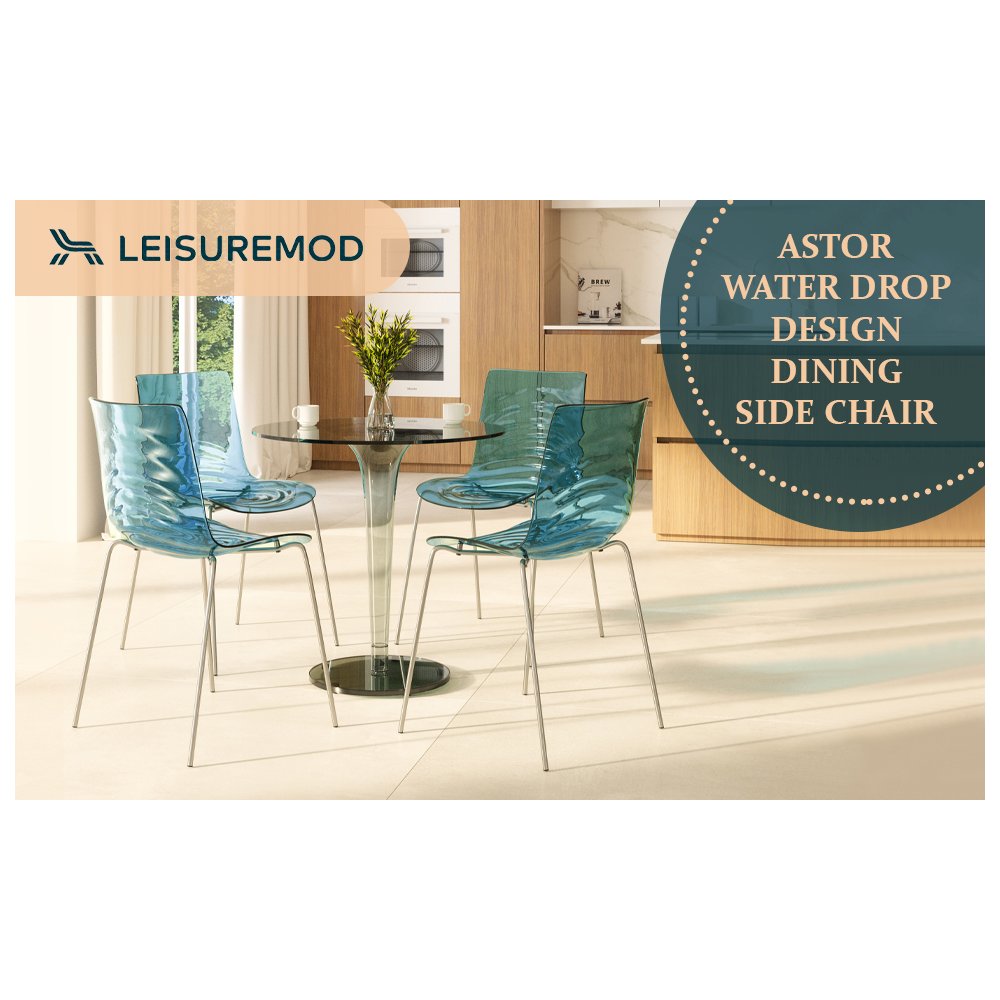 Astor Water Ripple Design Dining Chair