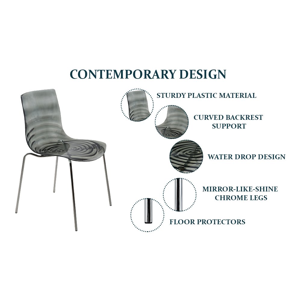 Astor Water Ripple Design Dining Chair
