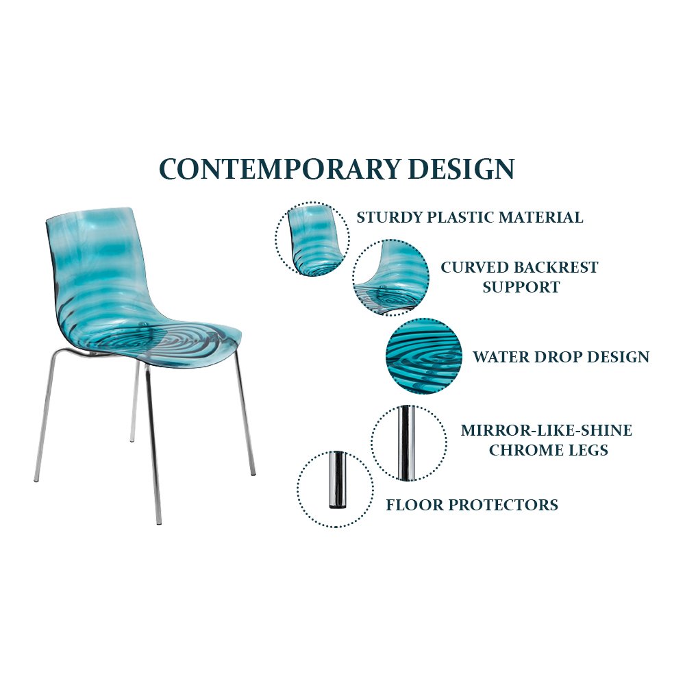 Astor Water Ripple Design Dining Chair