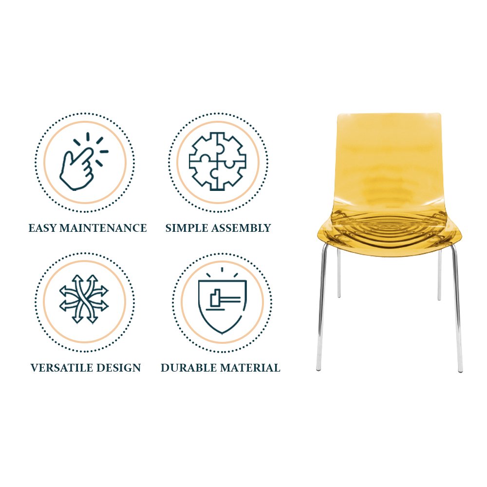 Astor Water Ripple Design Dining Chair