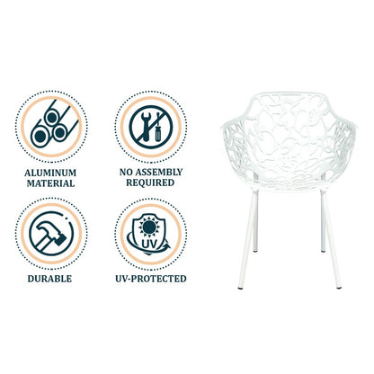 Modern Devon Aluminum Armchair