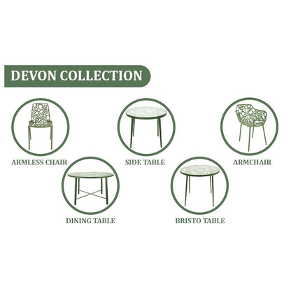 Modern Devon Aluminum Armchair