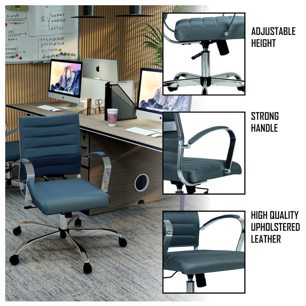Benmar Home Mesh Office Chair in Grey