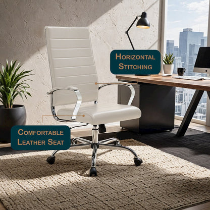 Benmar High-Back Leather Office Chair