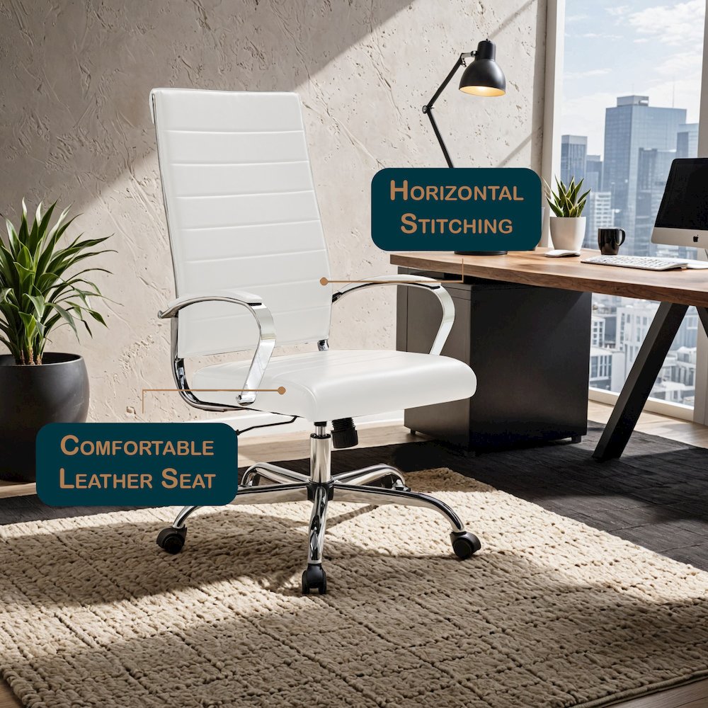 Benmar High-Back Leather Office Chair