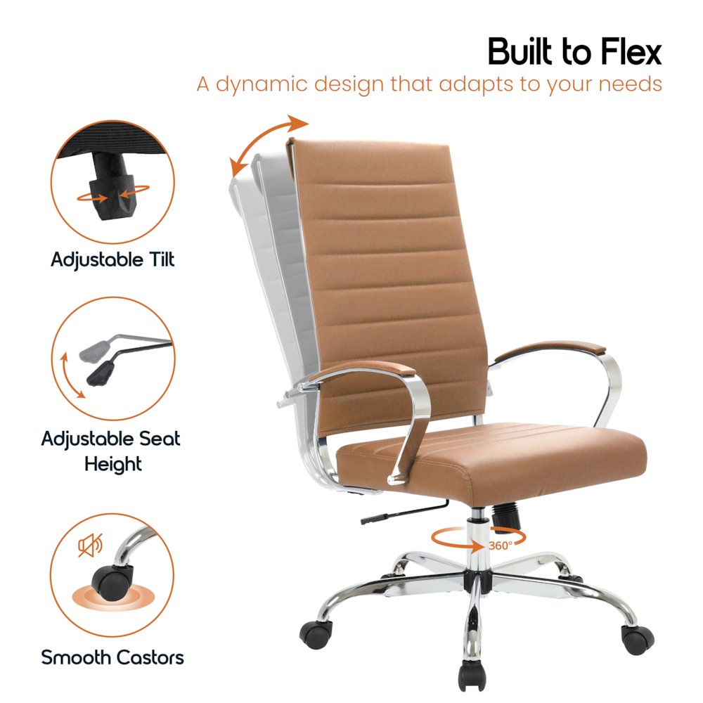 Benmar High-Back Leather Office Chair