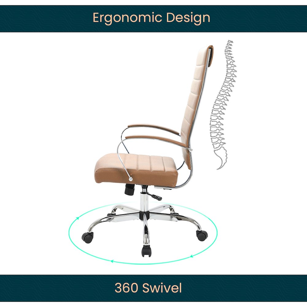 Benmar High-Back Leather Office Chair