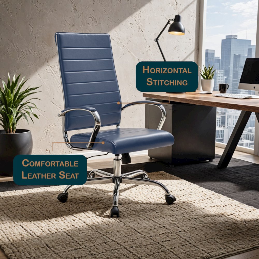 Benmar High-Back Leather Office Chair