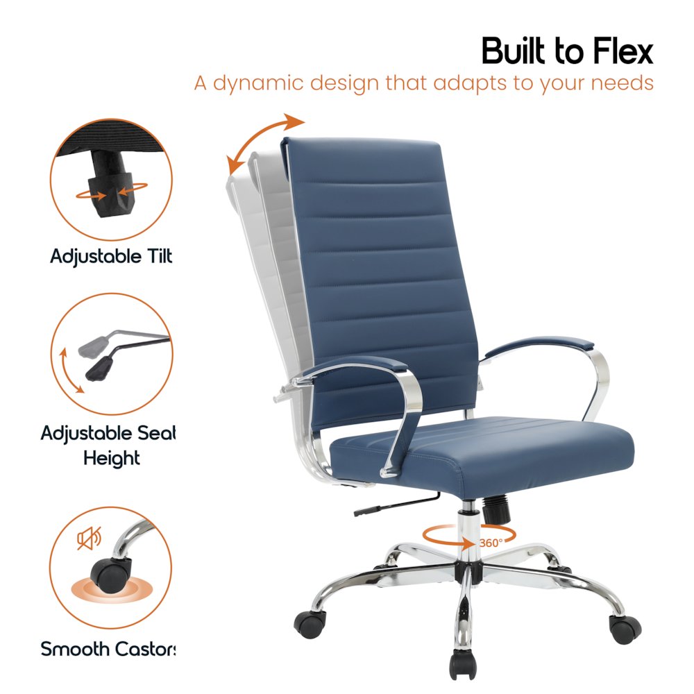 Benmar High-Back Leather Office Chair
