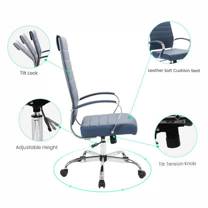 Benmar High-Back Leather Office Chair