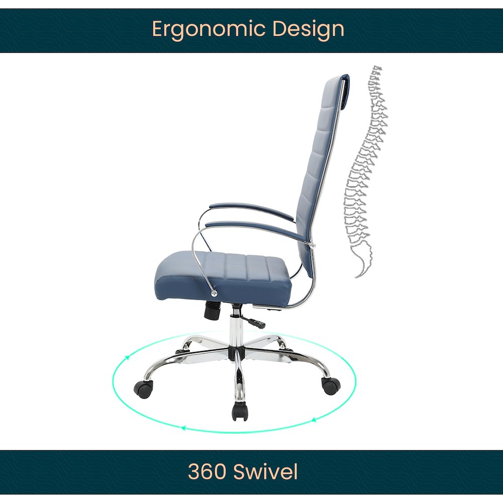 Benmar High-Back Leather Office Chair