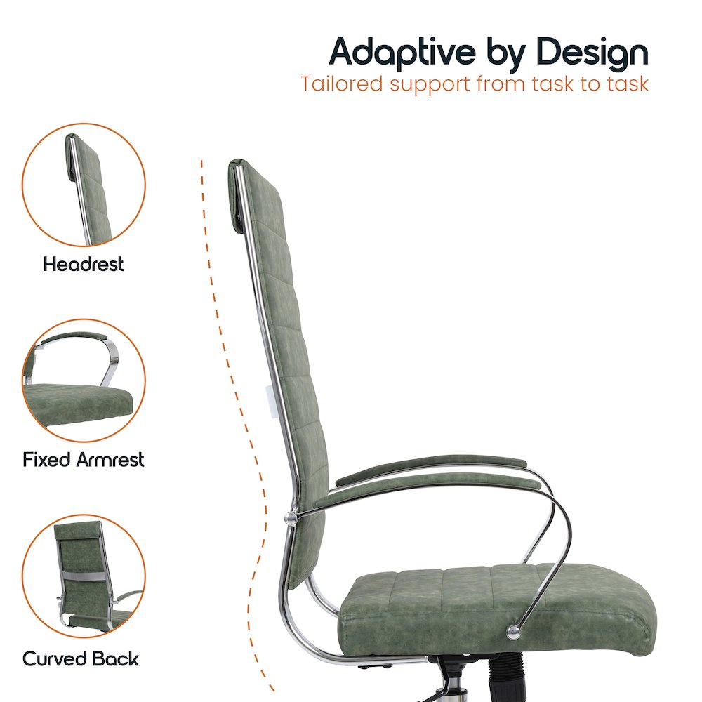 Benmar High-Back Leather Office Chair