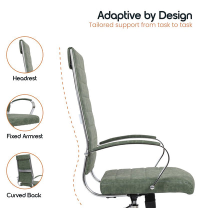 Benmar High-Back Leather Office Chair