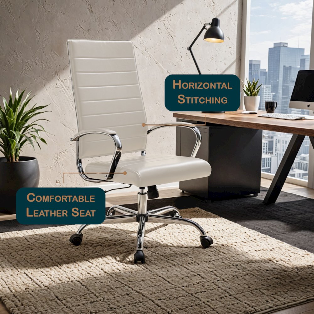 Benmar High-Back Leather Office Chair