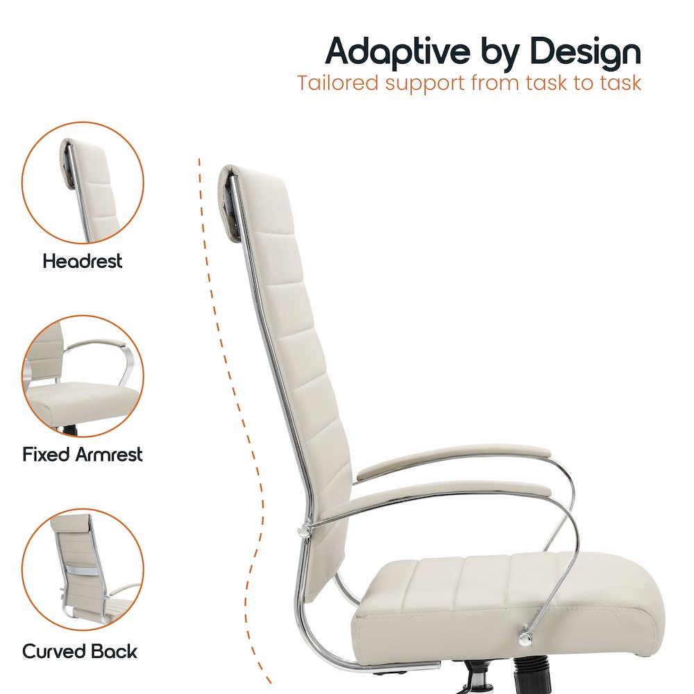 Benmar High-Back Leather Office Chair