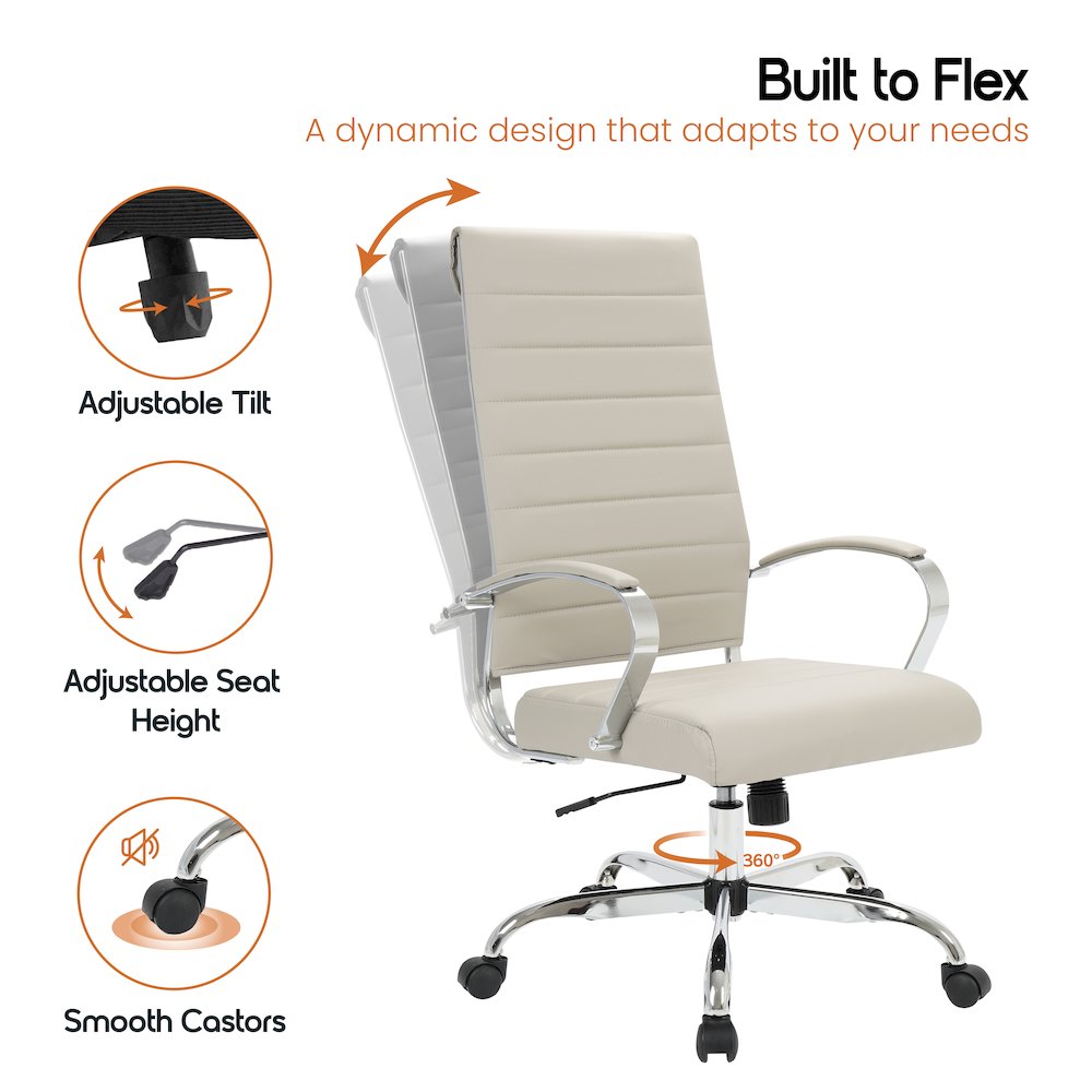 Benmar High-Back Leather Office Chair
