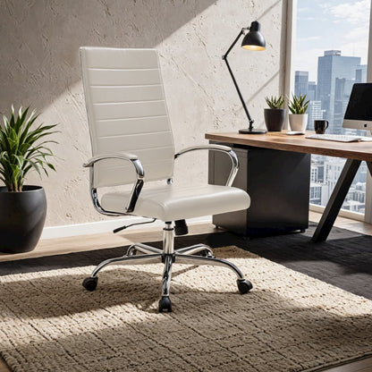 Benmar High-Back Leather Office Chair