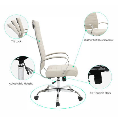Benmar High-Back Leather Office Chair