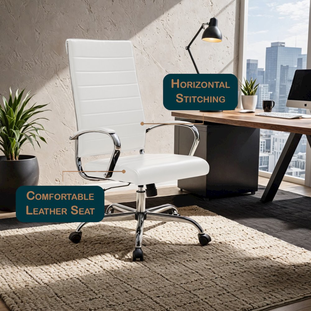 Benmar High-Back Leather Office Chair