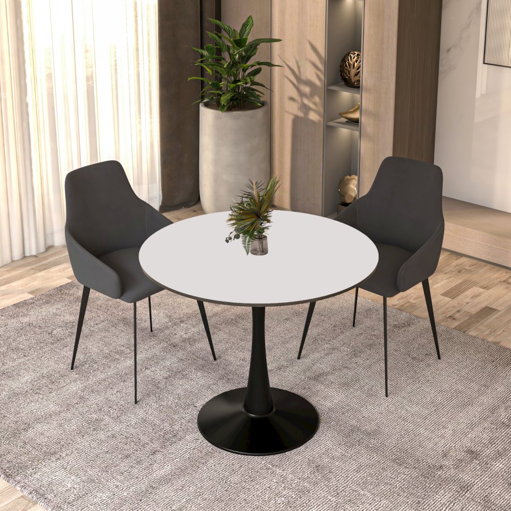 Bristol Mid-Century Modern Round Dining Table