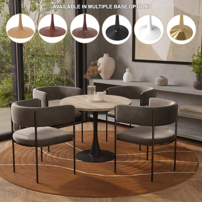 Bristol - Bistro Table - Black Natural wood Top