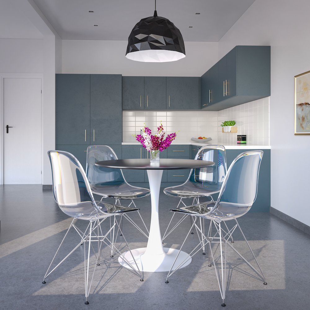 Bristol Mid-Century Modern Round Dining Table