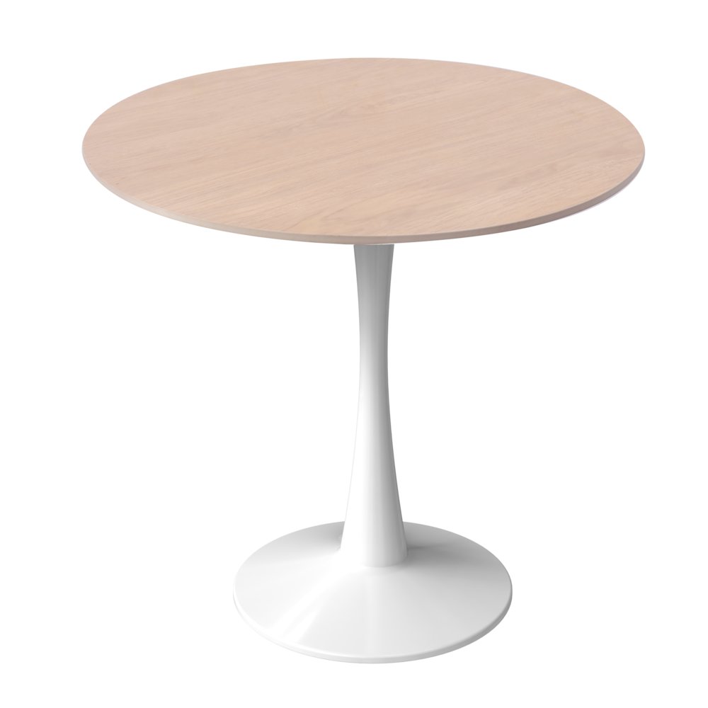 Bristol - Bistro Table - White base Natural wood Top