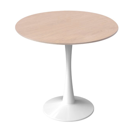 Bristol - Bistro Table - White base Natural wood Top