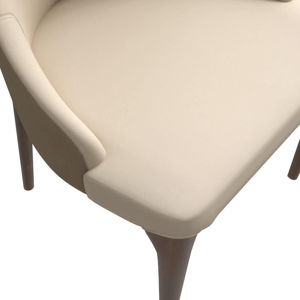 Elm Collection Modern Wooden Dining Chair In Toupe