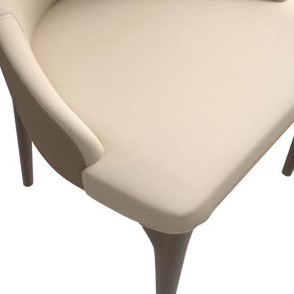 Elm Collection Modern Wooden Dining Chair In Toupe