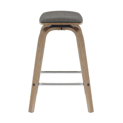 Wooden Counter Stool in Brown