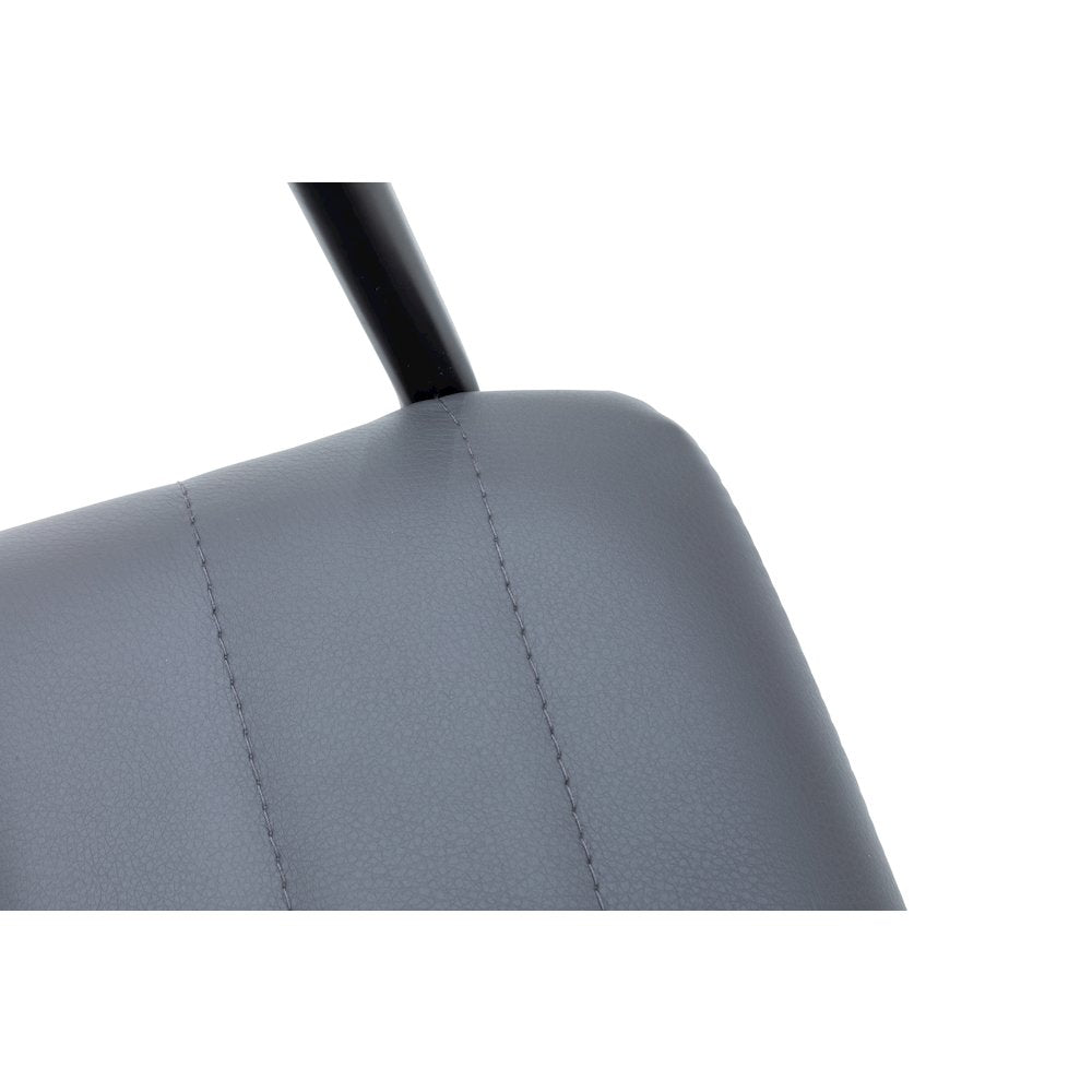 Zylar Series Office Guest Arm Chair in Grey Leather