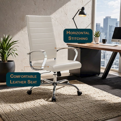 Benmar High-Back Leather Office Chair