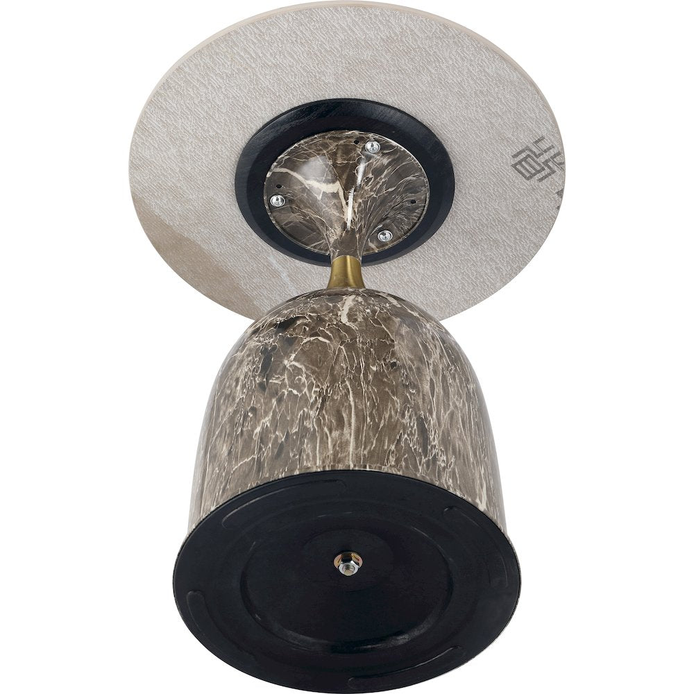 Oslo Collection Modern End Table In Marbled Brown