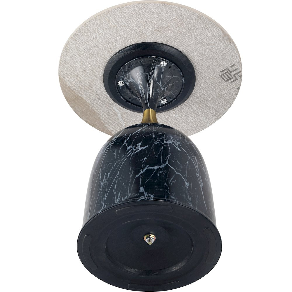 Oslo Collection Modern End Table In Stone Black