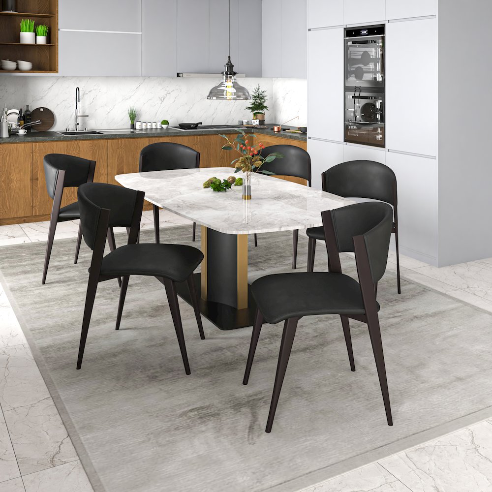 Aspen Collection Modern Dining Chair in Black