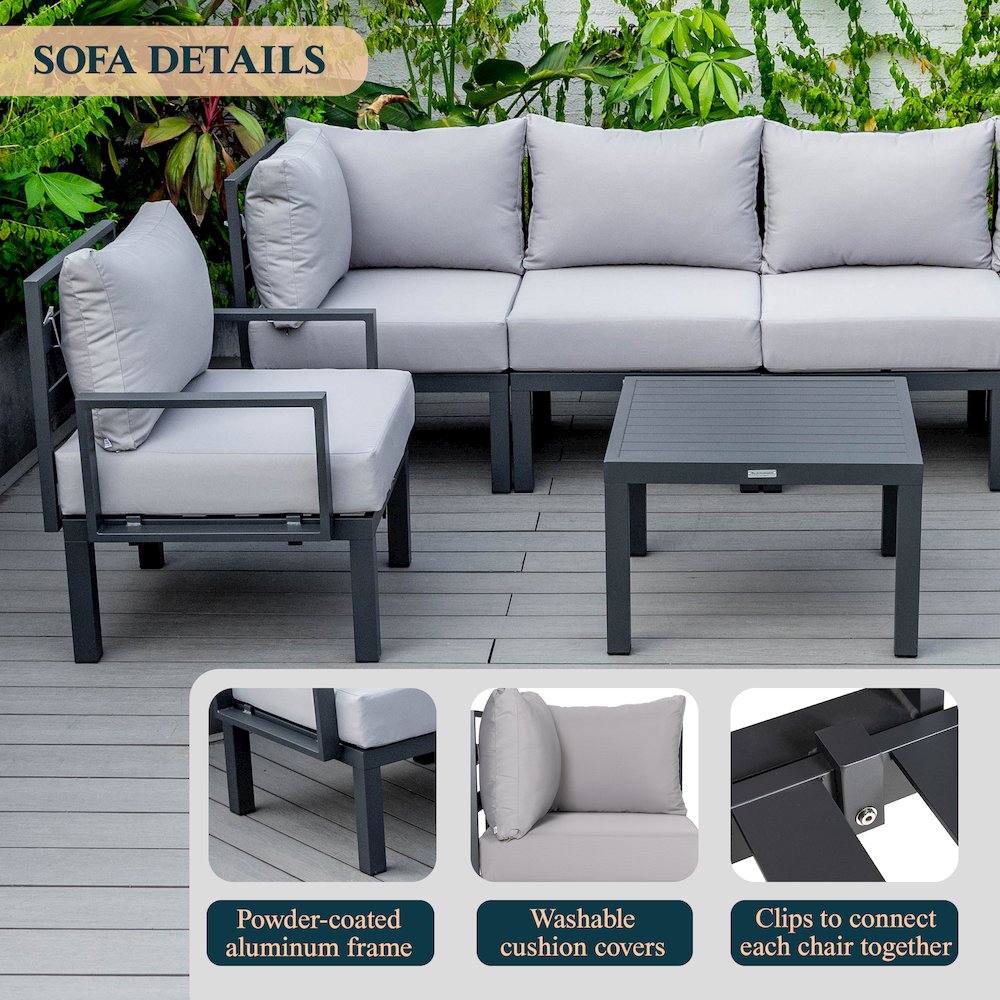 Chelsea 7-Piece Patio Sectional And Coffee Table