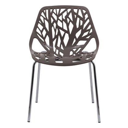 Modern Asbury Dining Chair w/ Chromed Legs