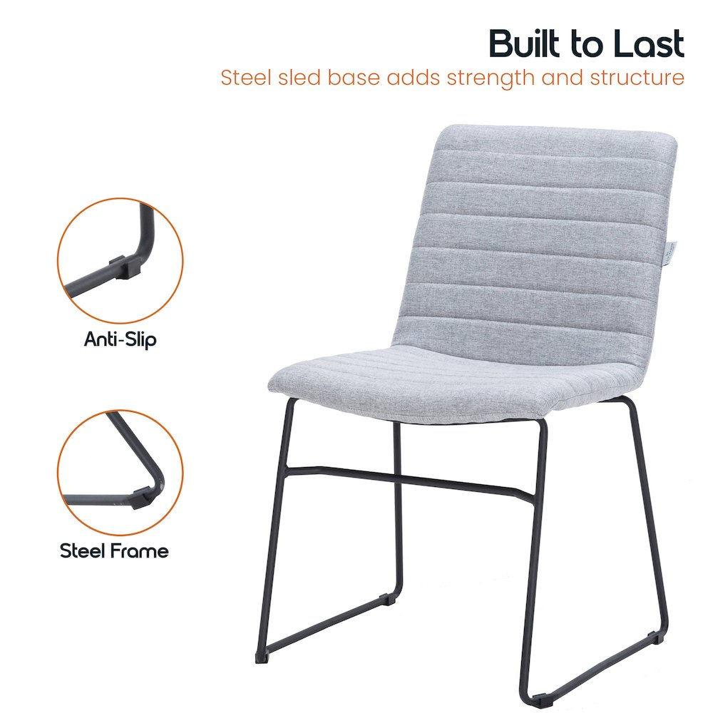 Zylar Series Office Guest Chair in Grey Fabric