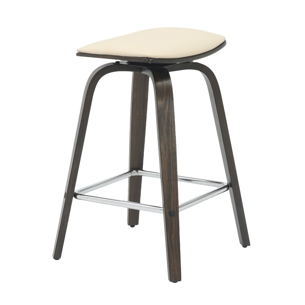 Wooden Counter Stool in Taupe