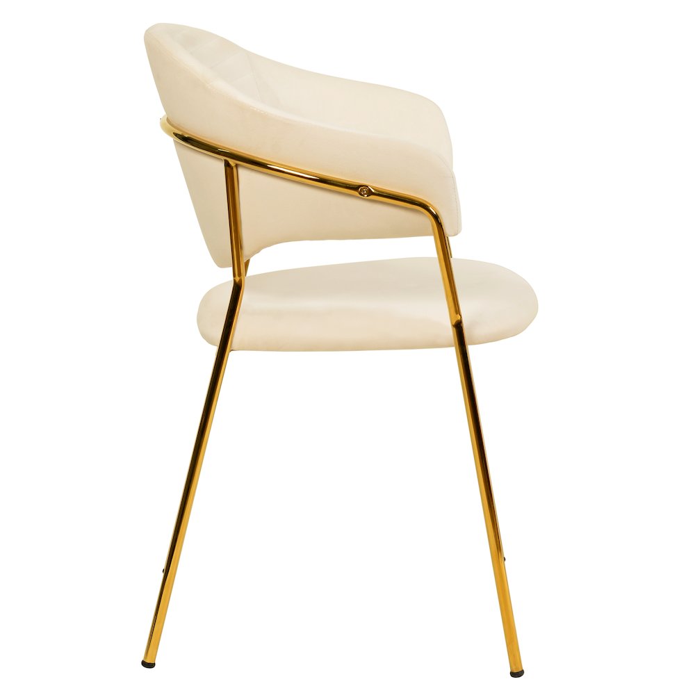 Bella Collection Modern Dining Chair in Off White